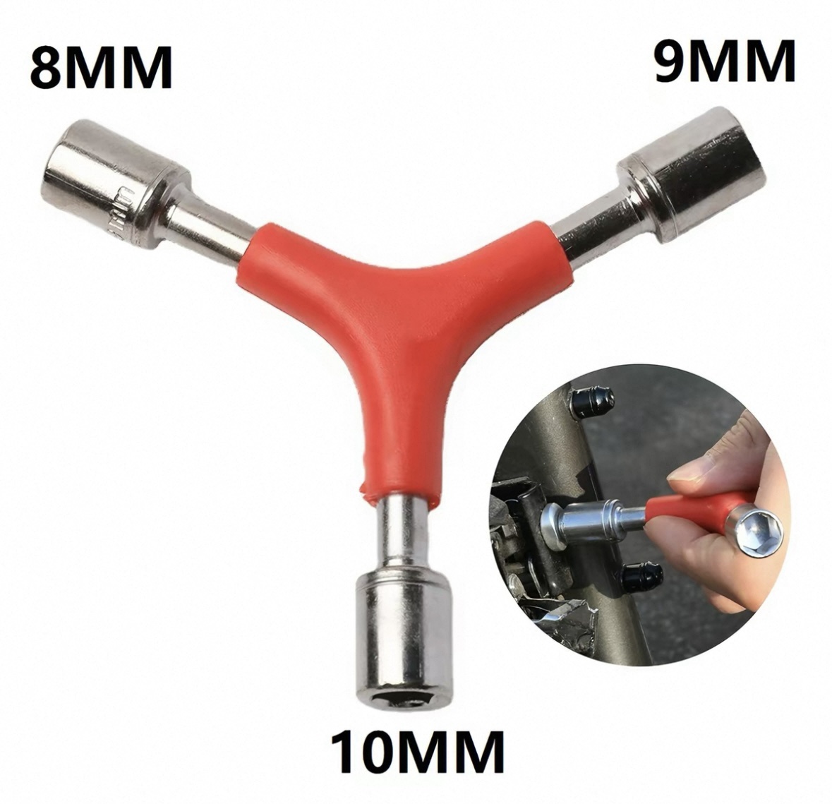 3-way 8mm, 9mm and 10mm FPV drone motor socket wrench